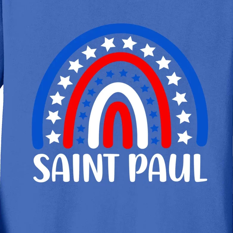 Saint Paul Minnesota Gift I Love Saint Paul Usa Great Gift Kids Long Sleeve Shirt