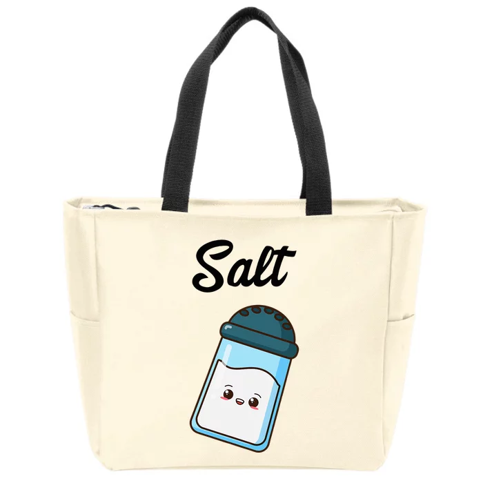 Salt Pepper Matching Halloween Costume Best Friends Gift Zip Tote Bag