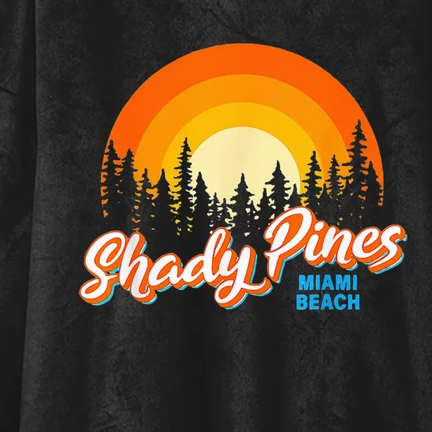 Shady Pines Miami Beach Florida Beach Summer Vacation Hooded Wearable Blanket