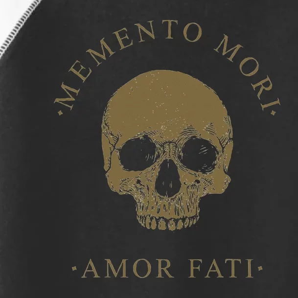 Stoic Philosophy Memento Mori Amor Fati Skull Stoicism Quote Toddler Fine Jersey T-Shirt