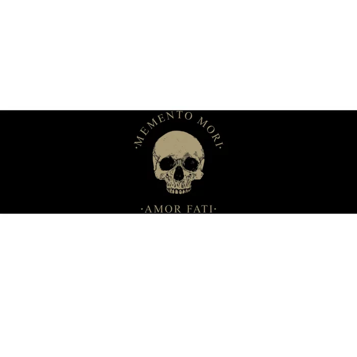 Stoic Philosophy Memento Mori Amor Fati Skull Stoicism Quote Bumper Sticker