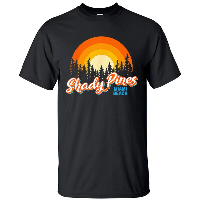 Shady Pines Miami Beach Florida Beach Summer Vacation Tall T-Shirt