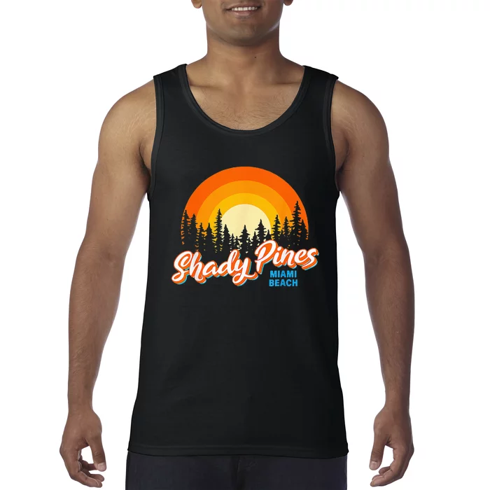 Shady Pines Miami Beach Florida Beach Summer Vacation Tank Top