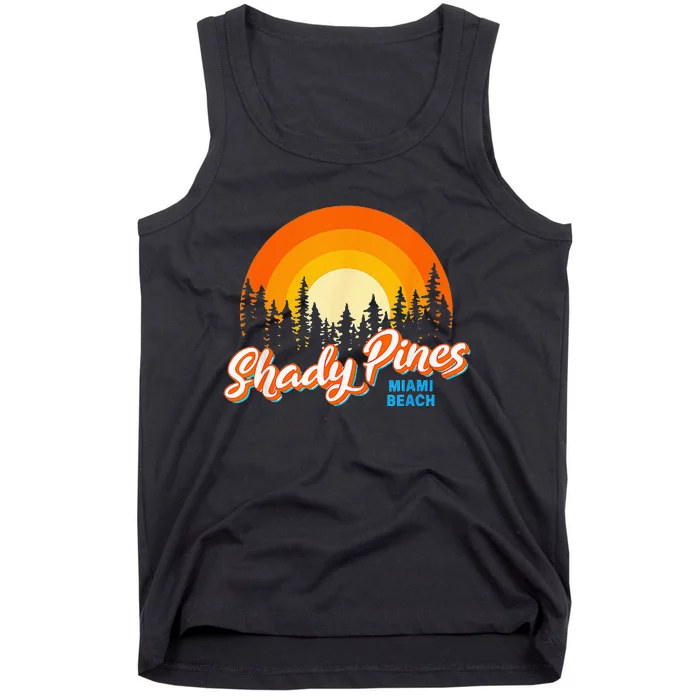 Shady Pines Miami Beach Florida Beach Summer Vacation Tank Top