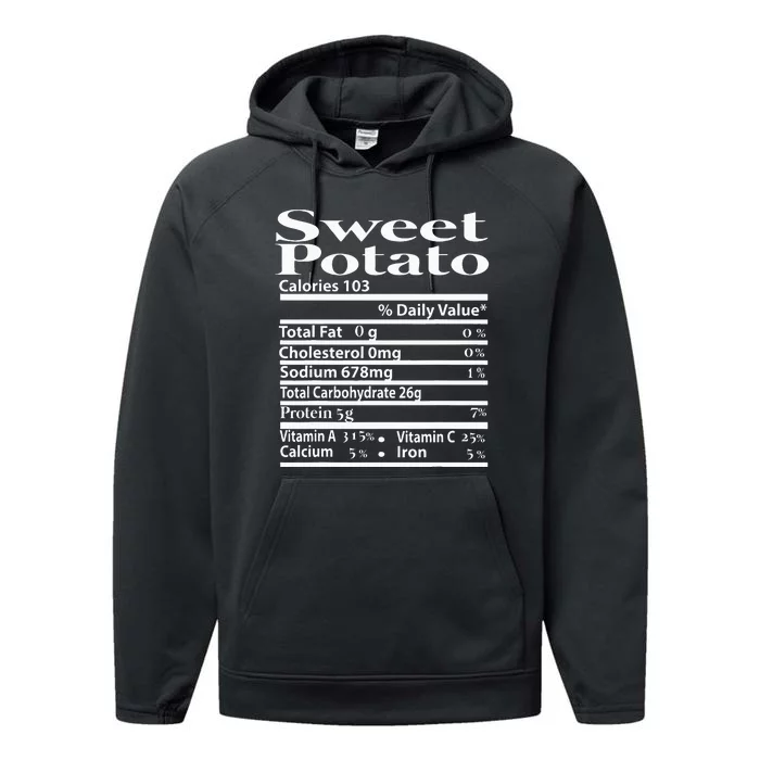 Sweet Potato Nutrition Fact For Thanksgiving Family Performance Fleece Hoodie