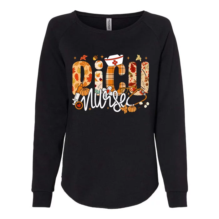 Stethoscope Picu Nurse Fall Yall Autumn Leaves Thanksgiving Womens California Wash Sweatshirt