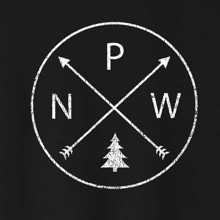 Simple Pacific Northwest Accessory Arrows Pine Tree PNW Women's Crop Top Tee