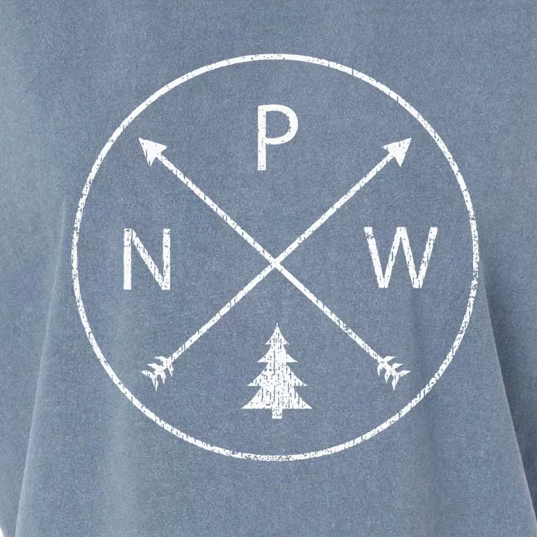 Simple Pacific Northwest Accessory Arrows Pine Tree PNW Garment-Dyed Women's Muscle Tee