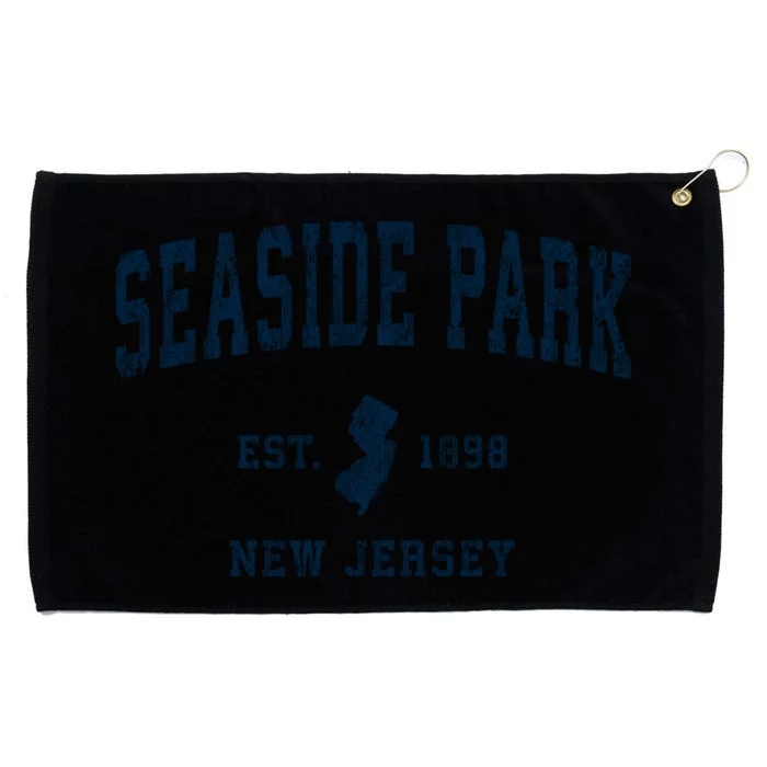 Seaside Park New Jersey Nj Vintage Sports Design Grommeted Golf Towel