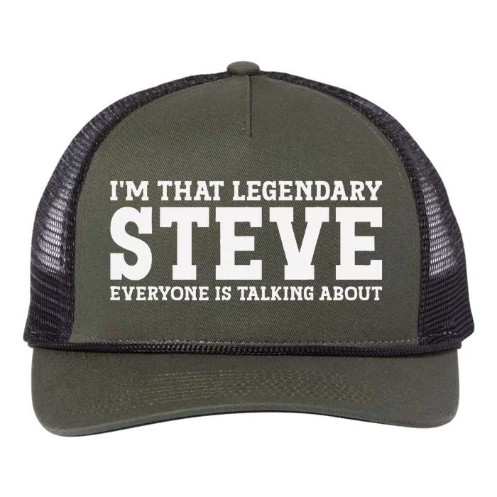 Steve Personal Name First Name Funny Steve Retro Rope Trucker Hat Cap