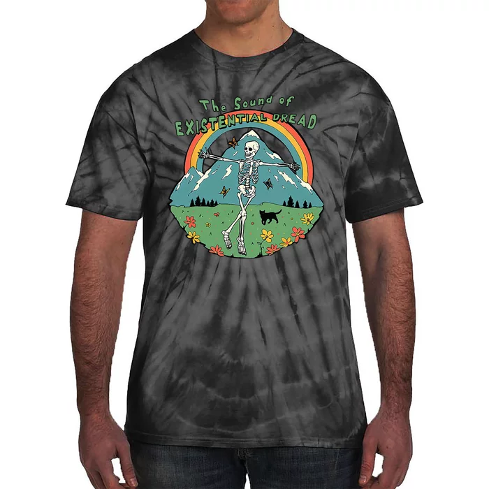 Skeleton Plants Nature The Sound Of Existential Dread Tie-Dye T-Shirt