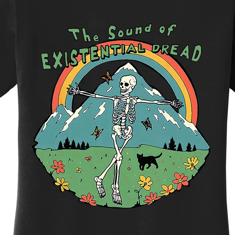 Skeleton Plants Nature The Sound Of Existential Dread Women's T-Shirt