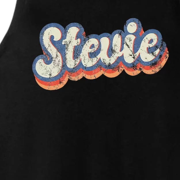 Stevie Personalized Name Custom Lettering 70S Ladies Tri-Blend Wicking Tank