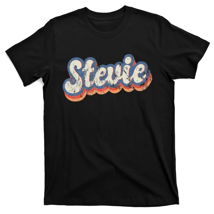 Stevie Personalized Name Custom Lettering 70S T-Shirt