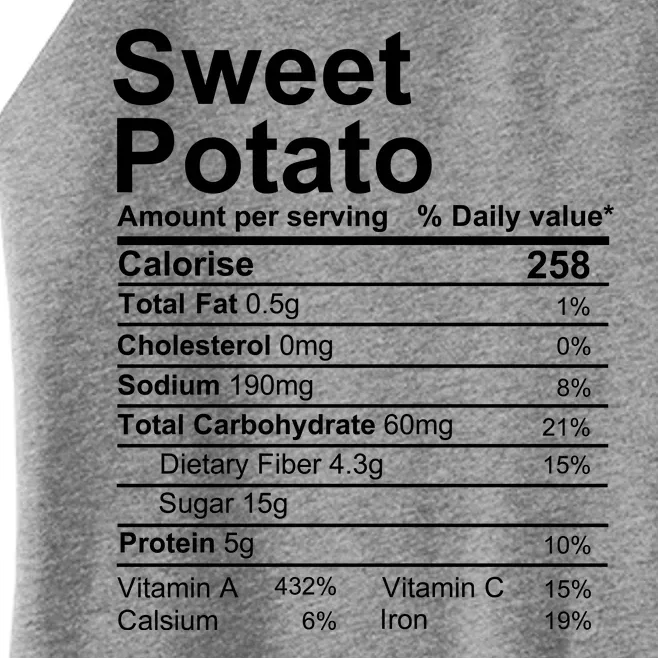 Sweet Potato Nutrition Facts Label Women’s Perfect Tri Rocker Tank