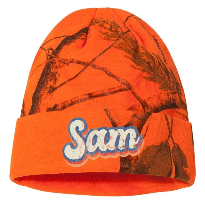 Sam Personalized Name Custom Lettering 70's Kati - 12in Camo Beanie