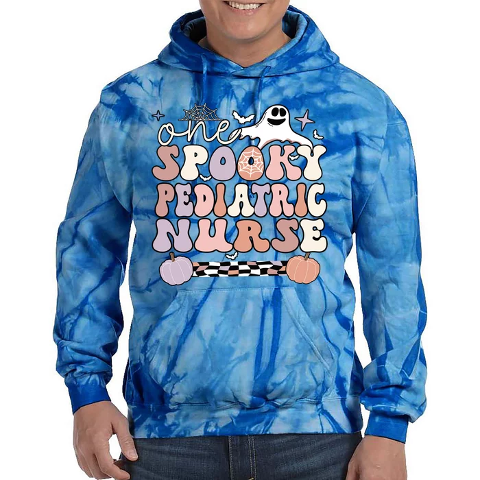 Spooky Peds Nurse Halloween Pediatric Nursing Great Gift Tie Dye Hoodie