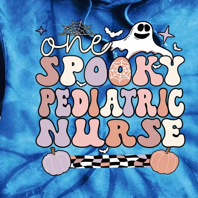 Spooky Peds Nurse Halloween Pediatric Nursing Great Gift Tie Dye Hoodie