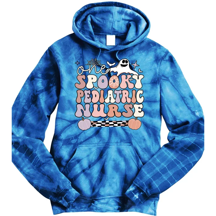 Spooky Peds Nurse Halloween Pediatric Nursing Great Gift Tie Dye Hoodie