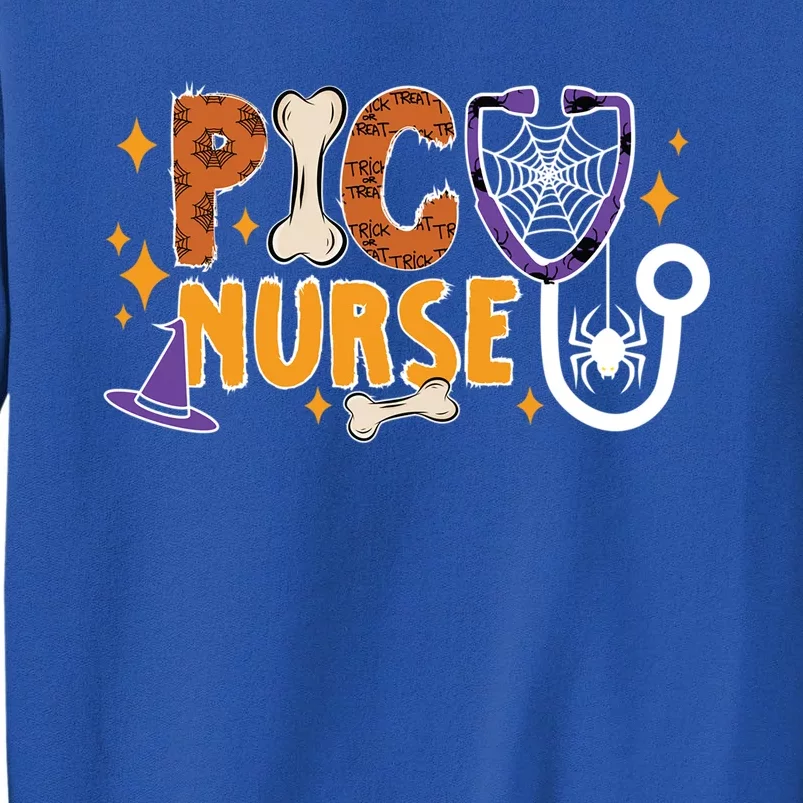 Spooky Picu Nurse Halloween Pediatric Intensive Care Unit Gift Tall Sweatshirt