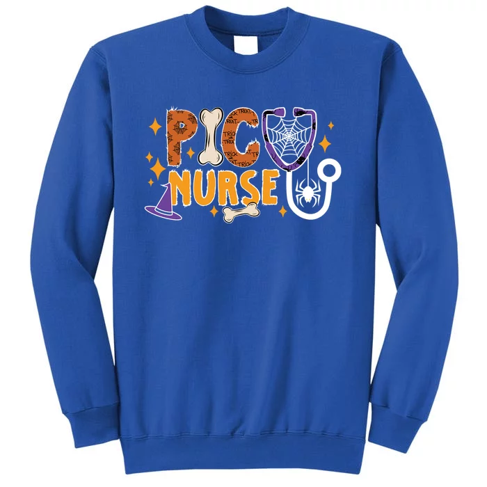 Spooky Picu Nurse Halloween Pediatric Intensive Care Unit Gift Tall Sweatshirt