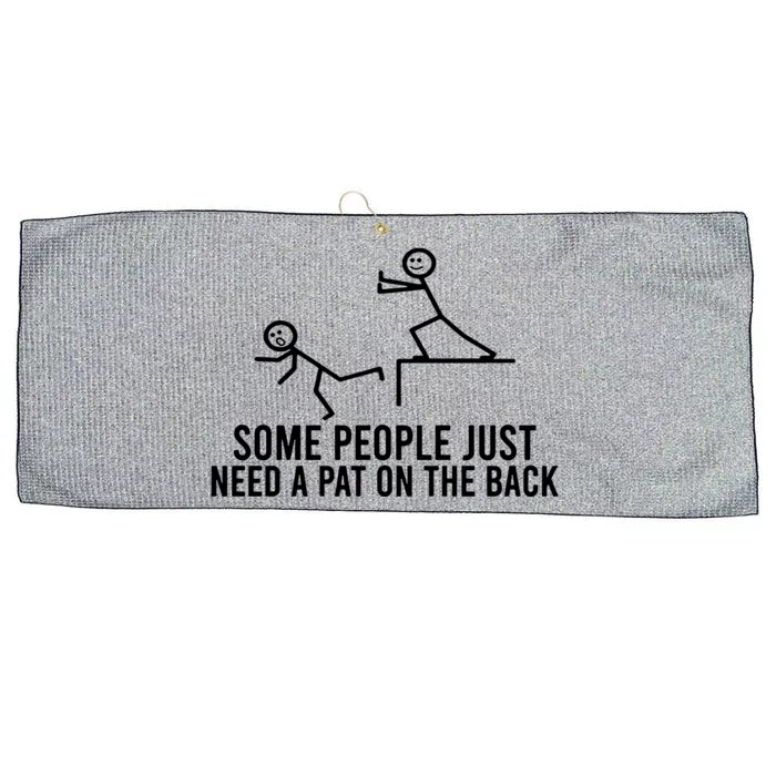 Some People Need A Pat On The Back Large Microfiber Waffle Golf Towel