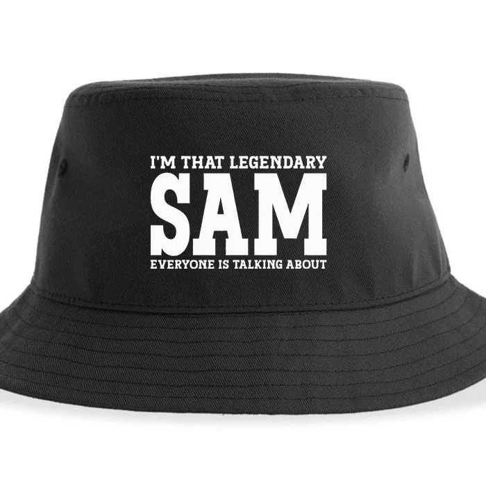 Sam Personal Name Funny Sam Sustainable Bucket Hat