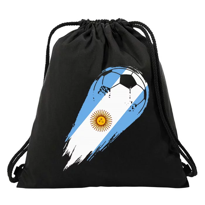 Soccer Player Of Pride Argentina Drawstring Bag