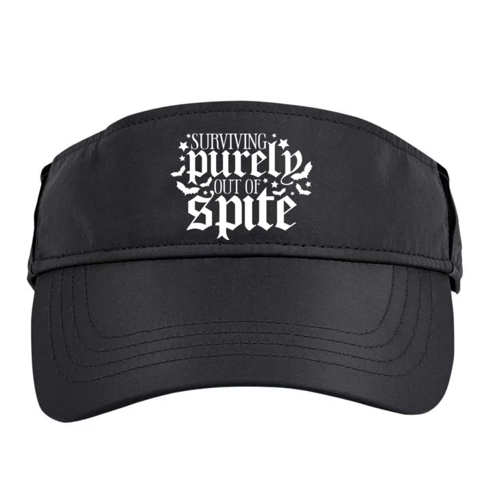 Surviving Purely Out Of Spite Print Casual Adult Drive Performance Visor