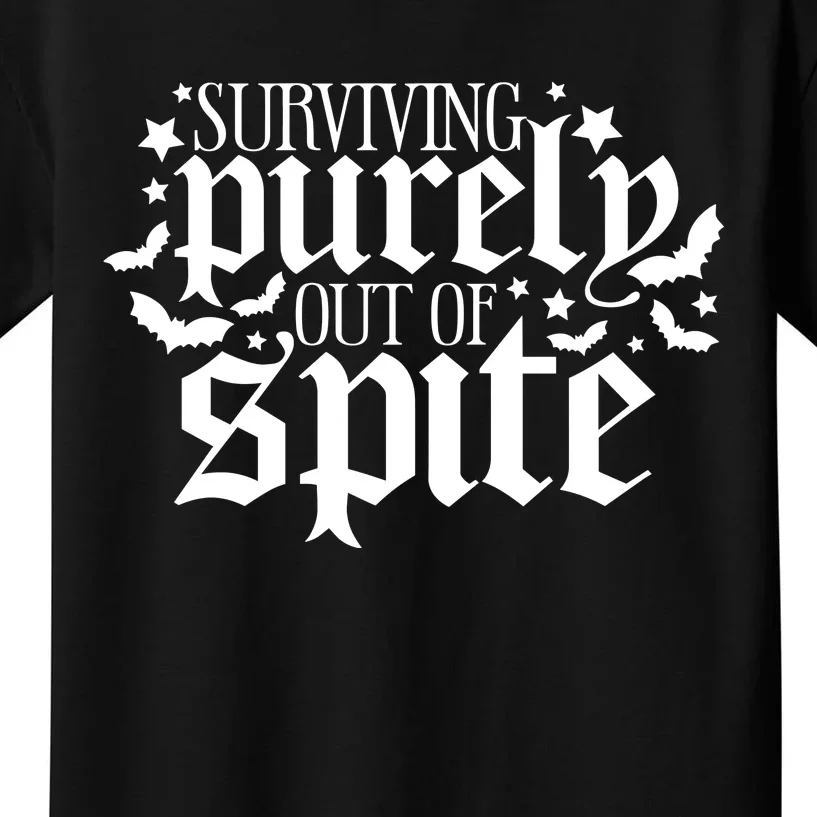 Surviving Purely Out Of Spite Print Casual Kids T-Shirt