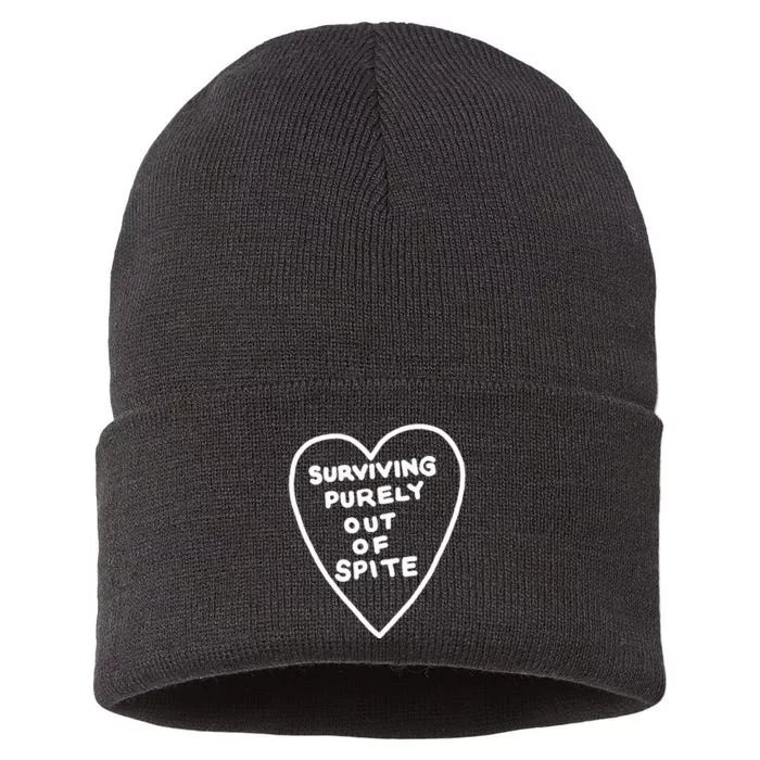 Surviving Purely Out Of Spite For Life Sustainable Knit Beanie