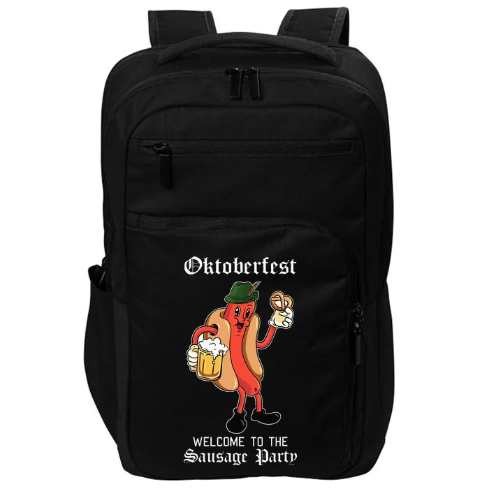 Sausage Party Oktoberfest Funny Bratwurst German Festival Impact Tech Backpack