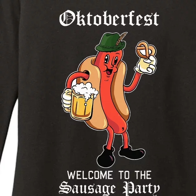 Sausage Party Oktoberfest Funny Bratwurst German Festival Womens CVC Long Sleeve Shirt