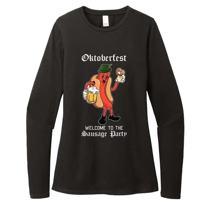 Sausage Party Oktoberfest Funny Bratwurst German Festival Womens CVC Long Sleeve Shirt