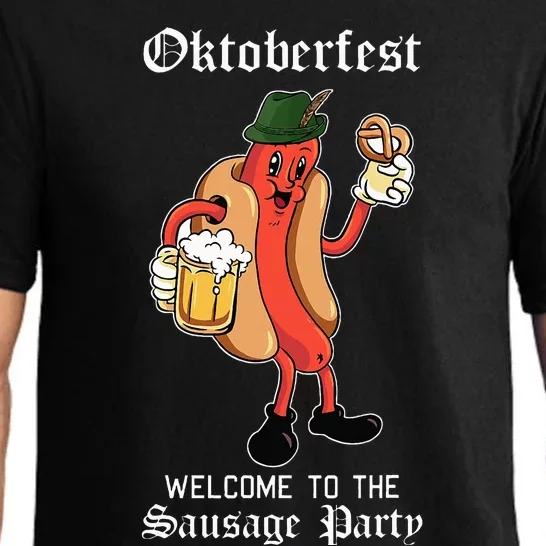 Sausage Party Oktoberfest Funny Bratwurst German Festival Pajama Set