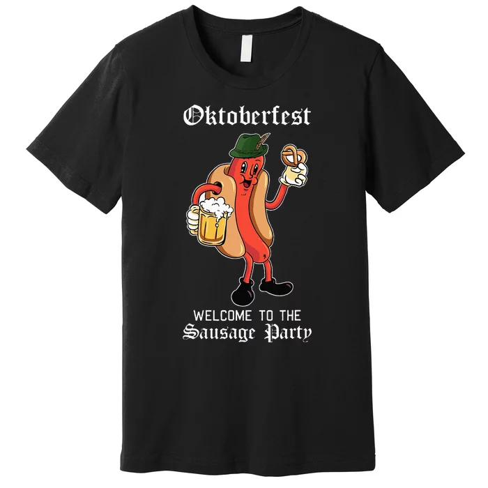 Sausage Party Oktoberfest Funny Bratwurst German Festival Premium T-Shirt