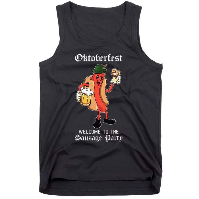 Sausage Party Oktoberfest Funny Bratwurst German Festival Tank Top