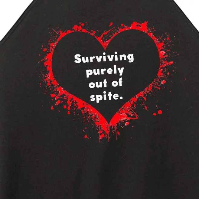 Surviving Purely Out Of Spite Women’s Perfect Tri Rocker Tank