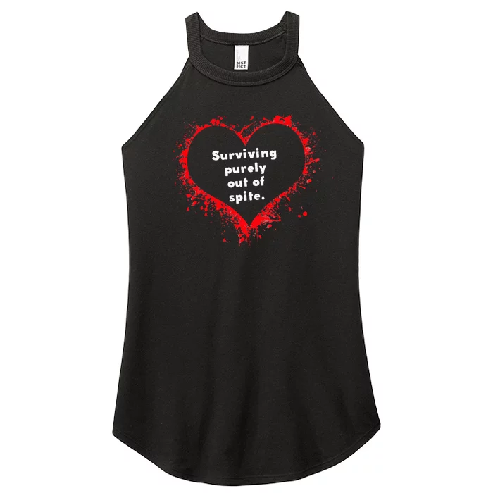 Surviving Purely Out Of Spite Women’s Perfect Tri Rocker Tank