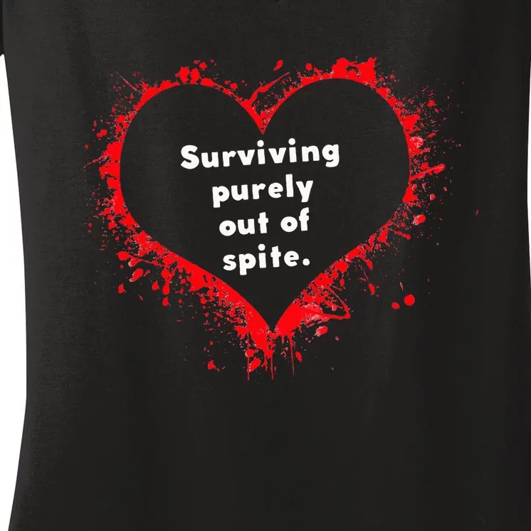 Surviving Purely Out Of Spite Women's V-Neck T-Shirt