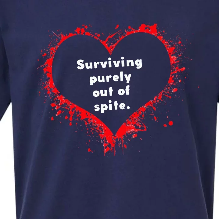 Surviving Purely Out Of Spite Sueded Cloud Jersey T-Shirt