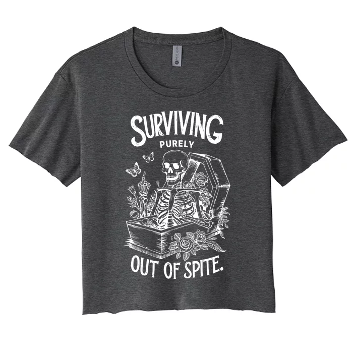 Surviving Purely Out Of Spite Women's Crop Top Tee