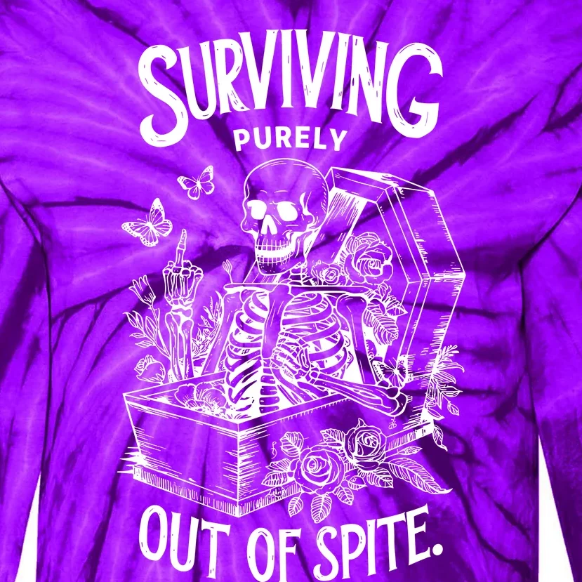 Surviving Purely Out Of Spite Tie-Dye Long Sleeve Shirt