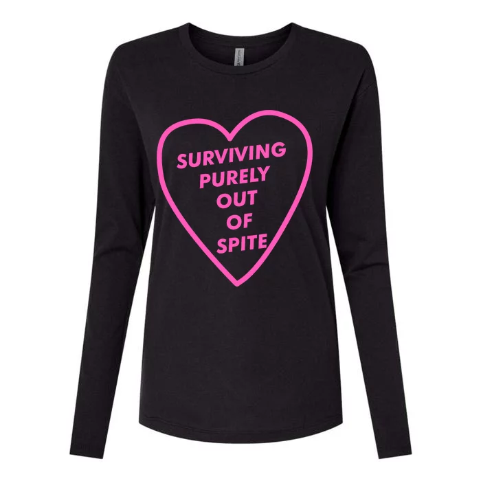 Surviving Purely Out Of Spite Apparel Womens Cotton Relaxed Long Sleeve T-Shirt