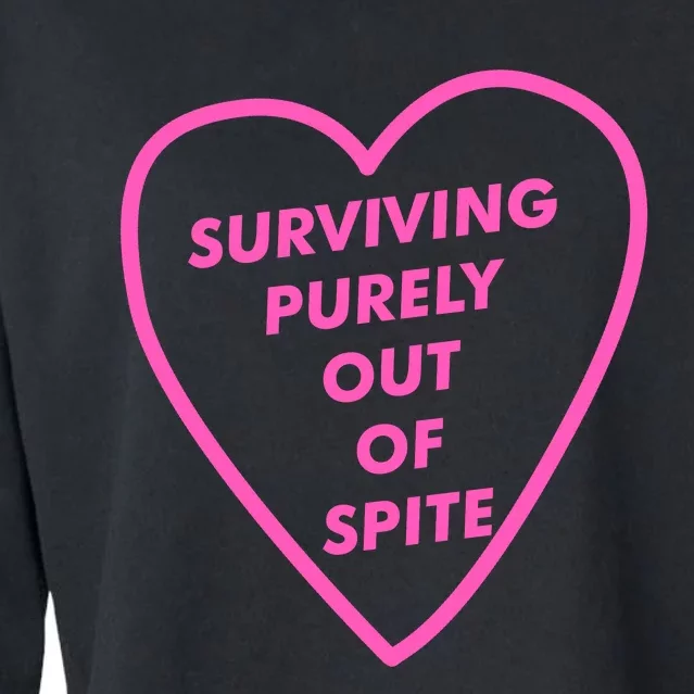 Surviving Purely Out Of Spite Apparel Cropped Pullover Crew