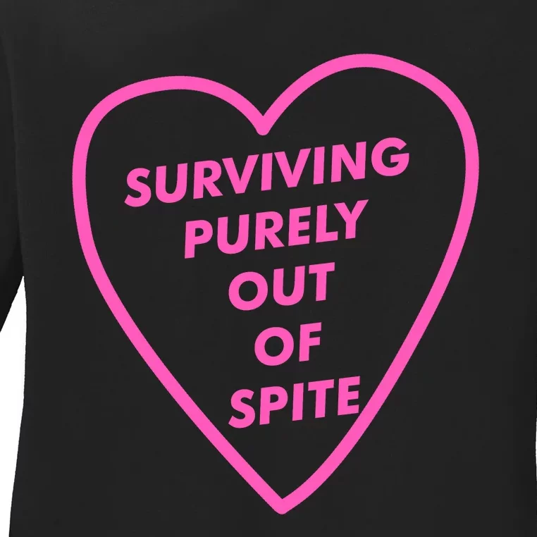 Surviving Purely Out Of Spite Apparel Ladies Long Sleeve Shirt