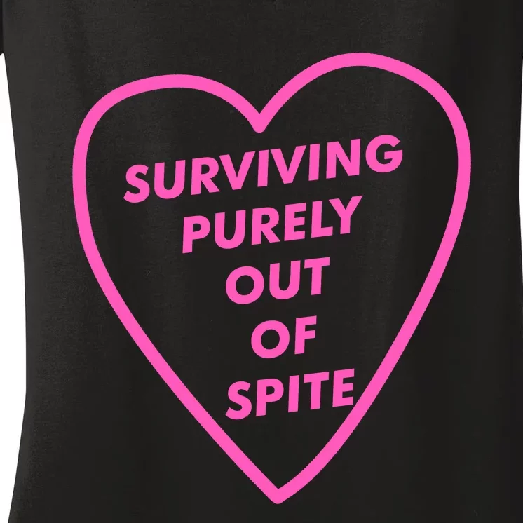 Surviving Purely Out Of Spite Apparel Women's V-Neck T-Shirt