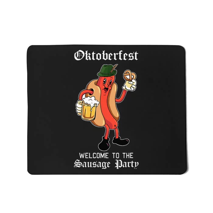 Sausage Party Oktoberfest Funny Bratwurst German Festival Mousepad