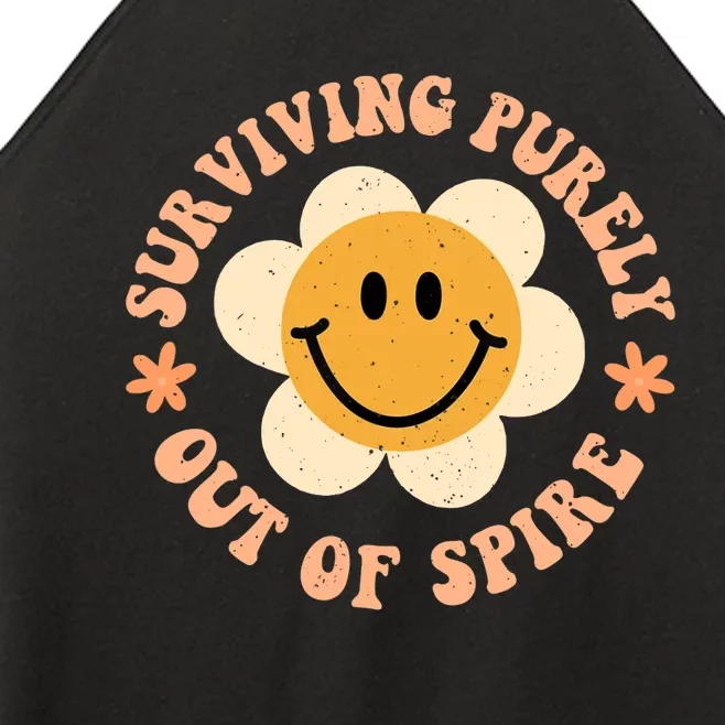 Surviving Purely Out Of Spite A Humorous Funny Joke Women’s Perfect Tri Rocker Tank