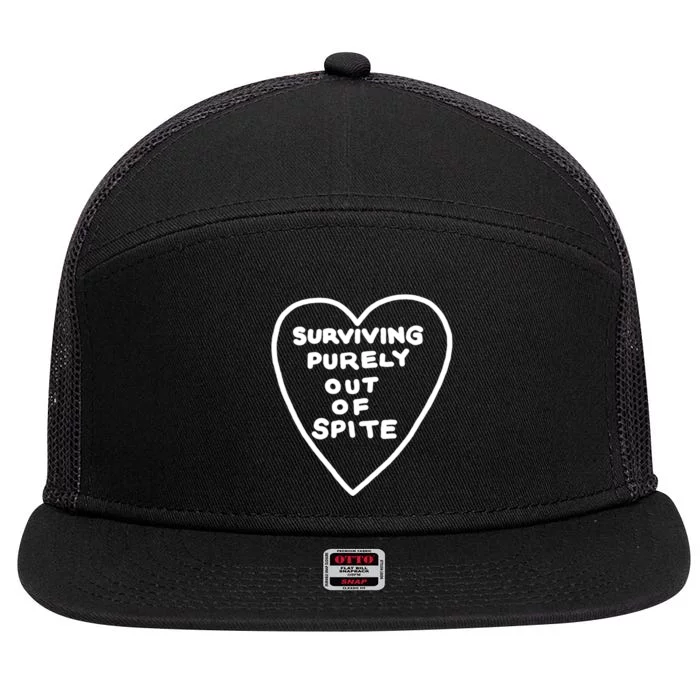 Surviving Purely Out Of Spite Appeal For Life 7 Panel Mesh Trucker Snapback Hat